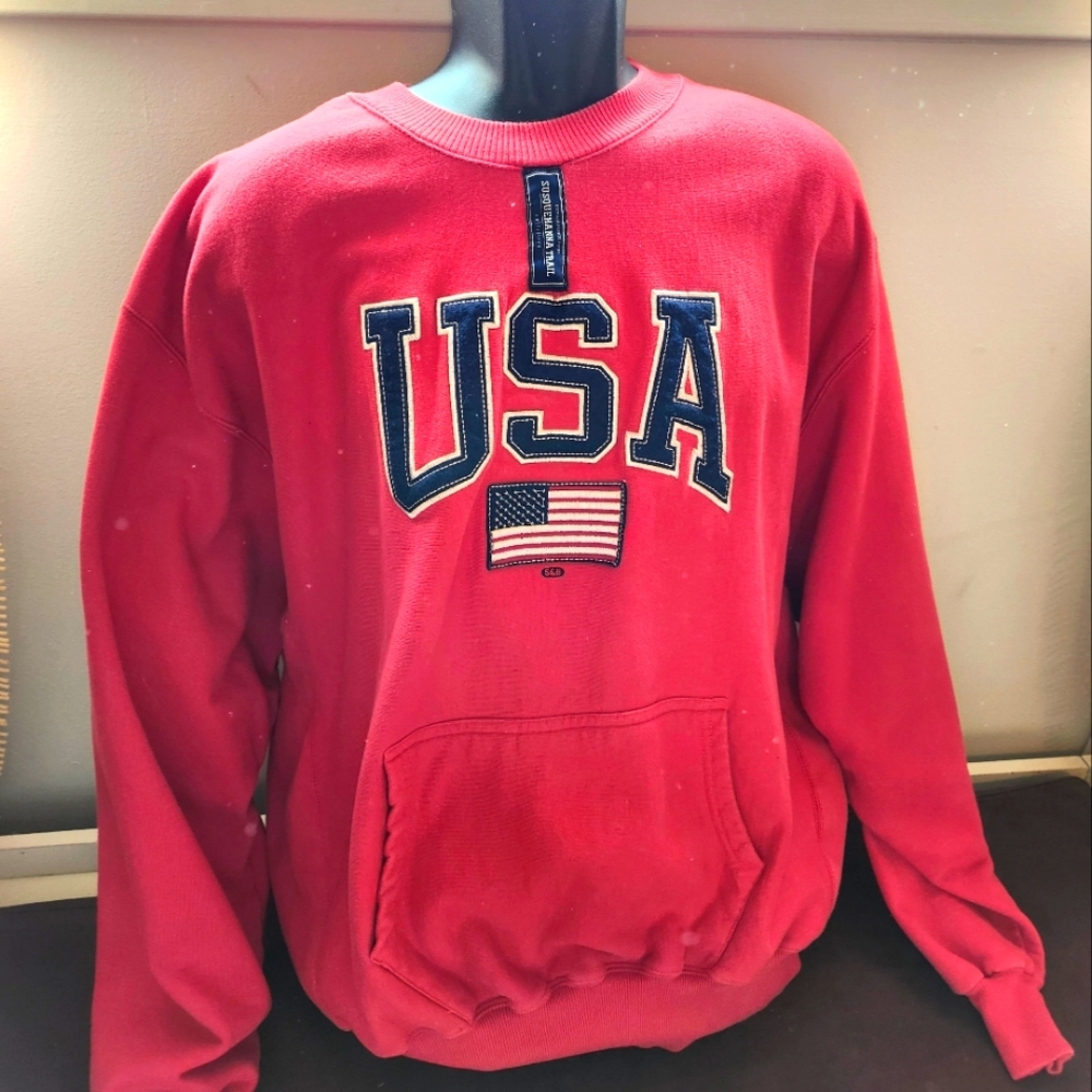 VINTAGE 90s USA Steve & Barry’s Varsity Retro Oversized Sweatshirt Sweater XL